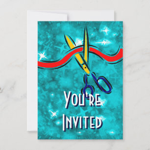 Grand Opening Launch - blaues Party Einladung