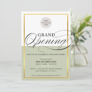 GRAND OPENING Modernes Firmenlogo Sali Einladung