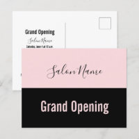 Grand Opening Pale Black Beauty Salon Name