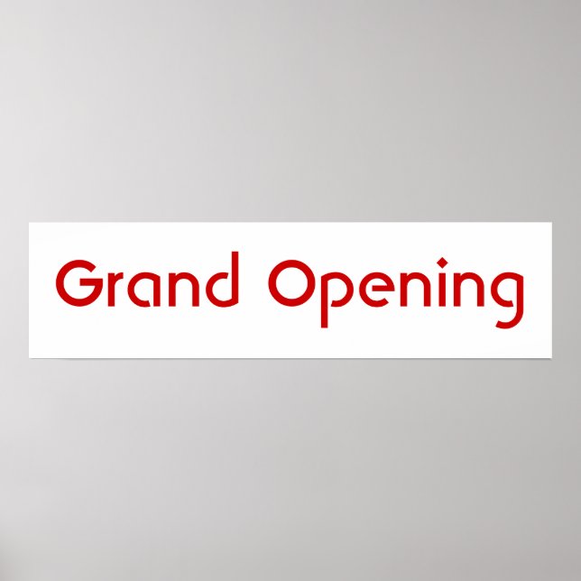 Grand Opening Poster (Vorne)