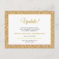 Grand Opening Update annulliert Gold Glitzer