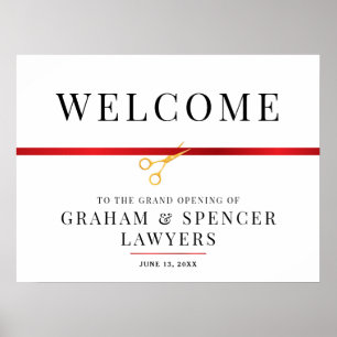 Grand Opening Welcome Sign Poster