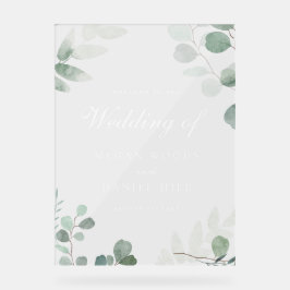 Grand panneau Mariage vert Elégance