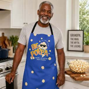 Grand Papa Popcorn Papa Drôle Tabliers de Fête des