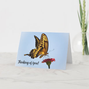 Grand Papillon jaune Penser à votre carte