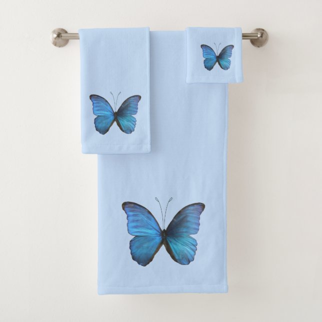 Grand papillon Morpho bleu (En situation)