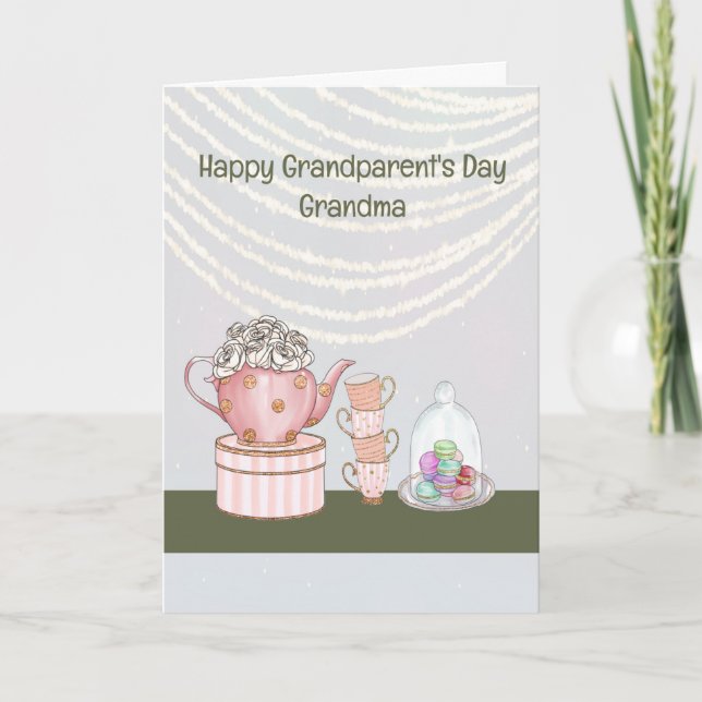 Grand-parents Carte de jour pour grand-mère avec p (Devant)