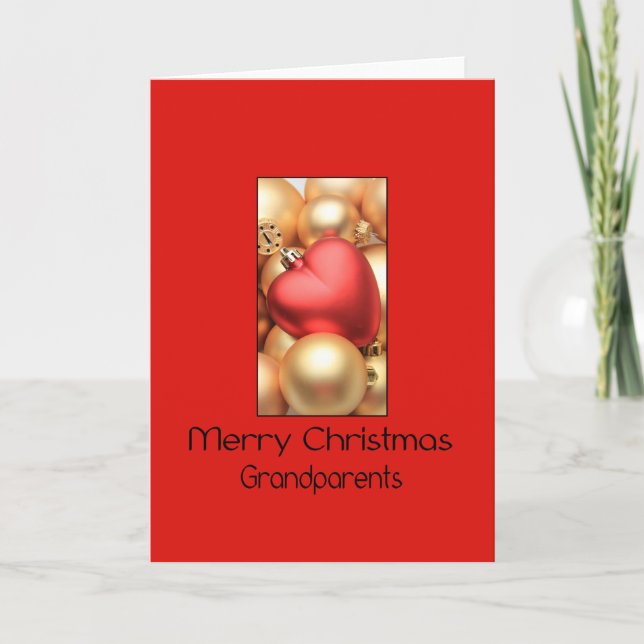Grand-parents Joyeuse carte de Noël (Devant)