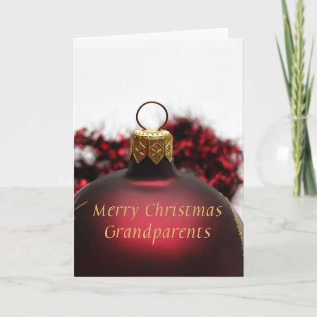 Grand-parents Joyeuse carte de Noël (Devant)