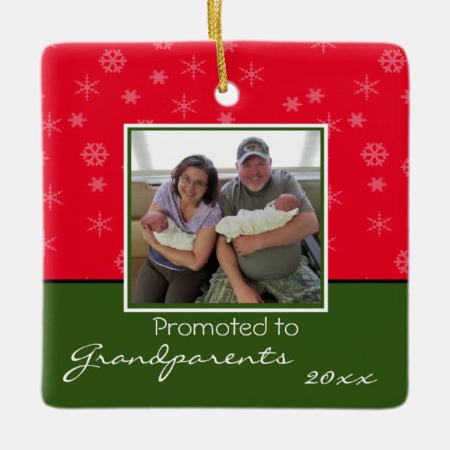 Grand-parents personnalisés Ornement de Noël (Devant)