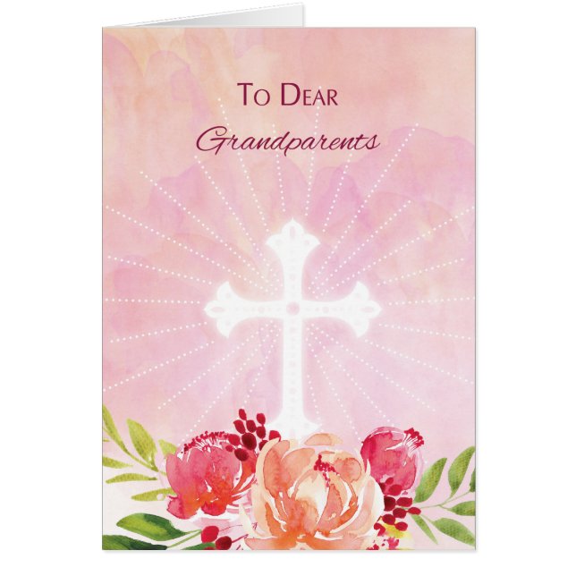 Grand-parents Religieux Bénédiction de Pâques Aqua (Devant)