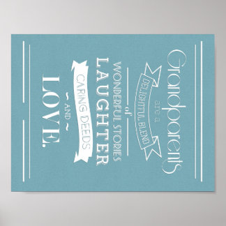 Grand-parents Vintage Style Citation Poster