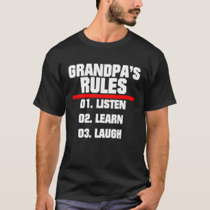Grand-Pas-Regeln lauschen Lachsucht Opa-Zitate T-Shirt