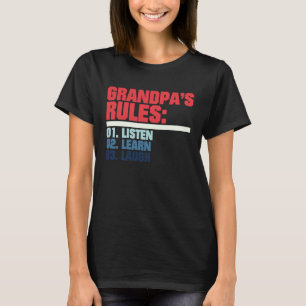 Grand-Pas-Regeln lauschen Lachsucht Opa-Zitate T-Shirt