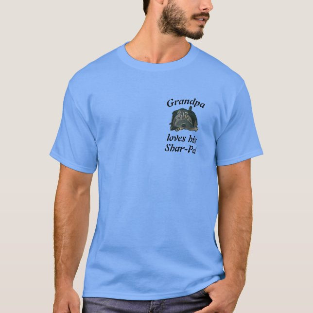 Grand-Père cool Aime Son T-shirt Shar-Pei (Devant)