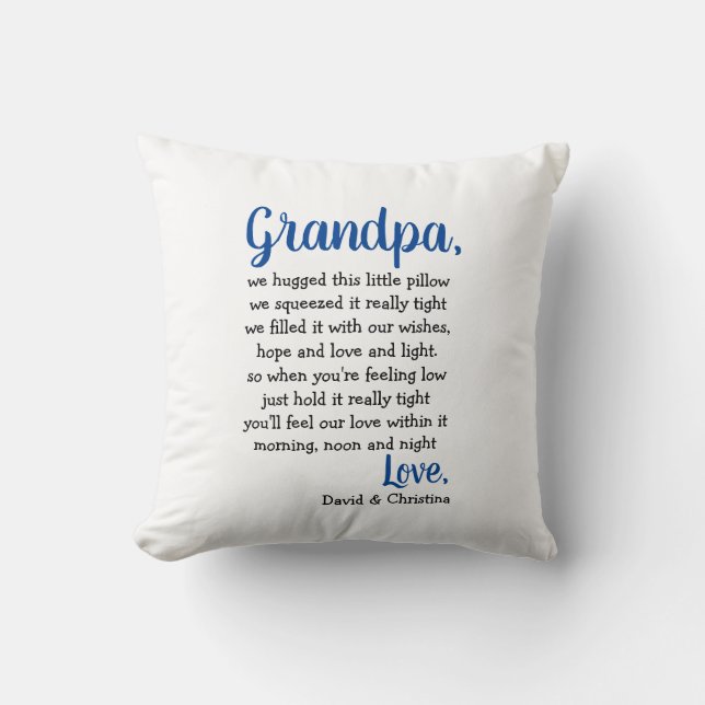 Grand-père Coussin personnalisé (Recto)