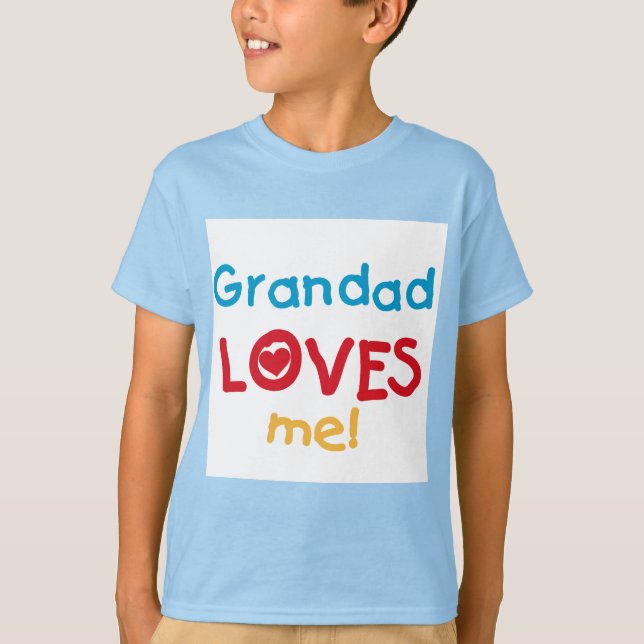 Grand-père m'aime T-shirts et cadeaux (Devant)