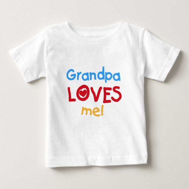 Grand-père m'aime t-shirts et cadeaux (Devant)