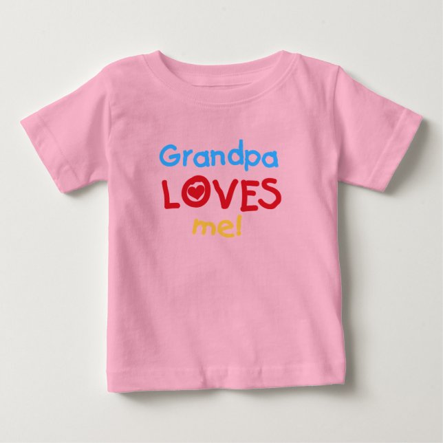 Grand-père m'aime t-shirts et cadeaux (Devant)