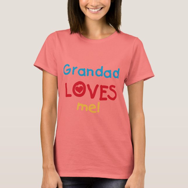Grand-père m'aime T-shirts et cadeaux (Devant)