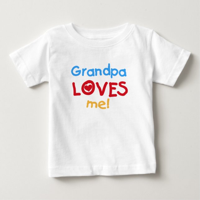 Grand-père m'aime t-shirts et cadeaux (Devant)