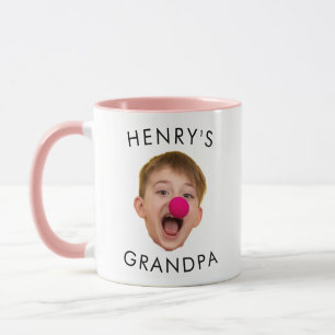 Grand-père Mug Cadeau, Baby Face Papa, Custom Face