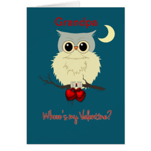 Grand-père Valentine's Day Cute Owl Humour
