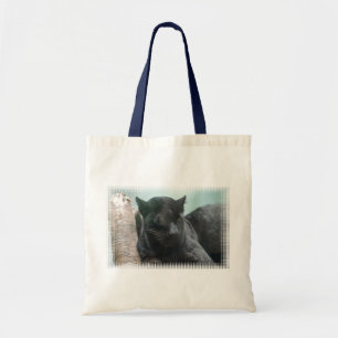 Grand petit sac fourre-tout à panthère noire
