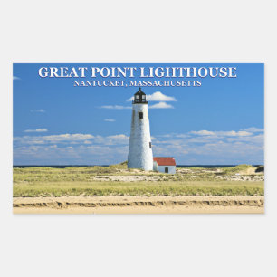 Grand phare de point, Nantucket, autocollants de