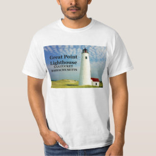 Grand phare de point, T-shirt de Nantucket mA