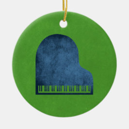 Grand Piano Blues Keramikornament