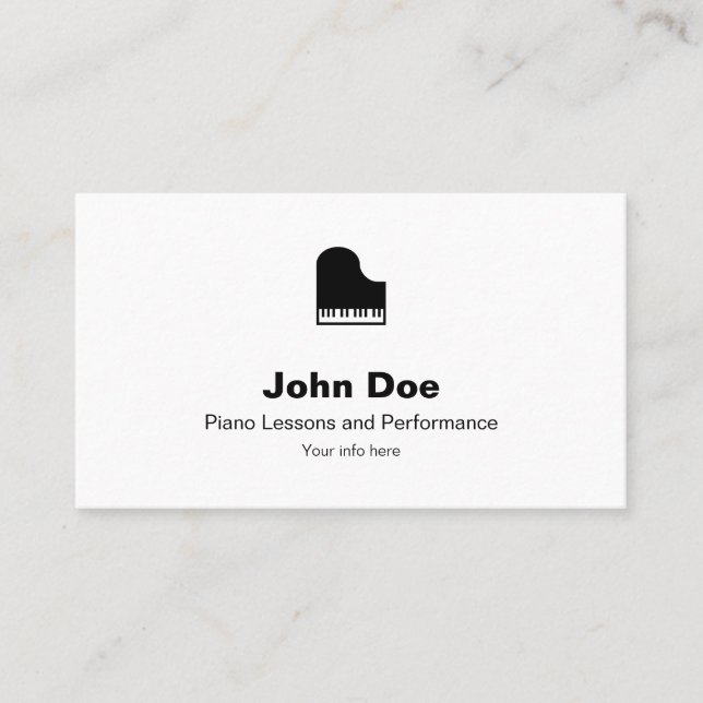 Grand Piano Business Cards Visitenkarte (Vorderseite)