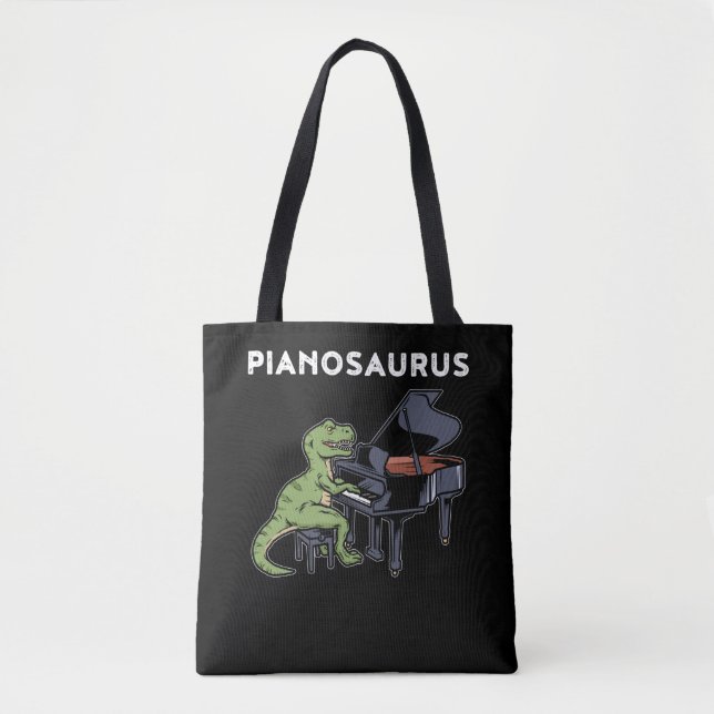 Grand Piano Gift Kids Pianist Dinosaur Music Piano Tasche (Vorderseite)