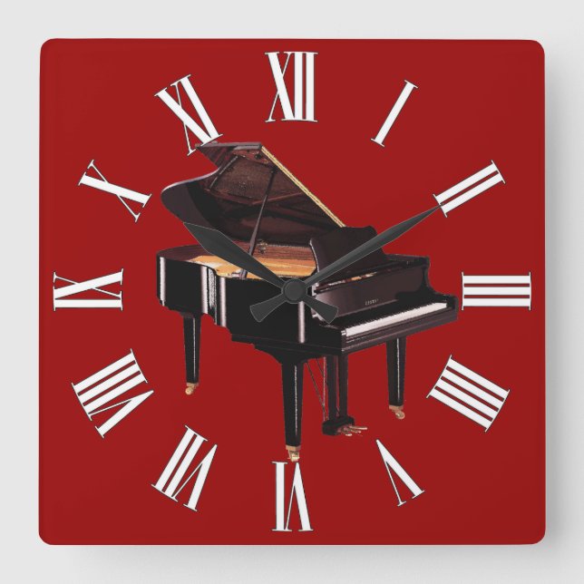 Grand Piano Music Horloge murale de l'amoureux (Recto)