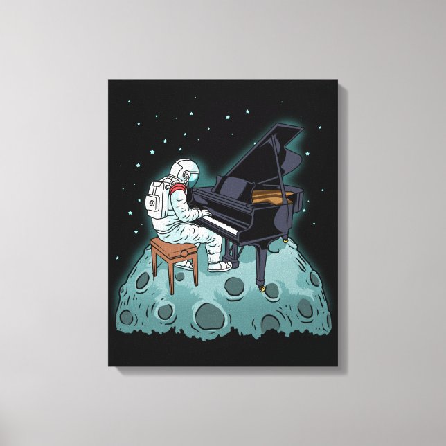 Grand Piano Music Pianist Gift Astronaut Piano Leinwanddruck (Vorderseite)