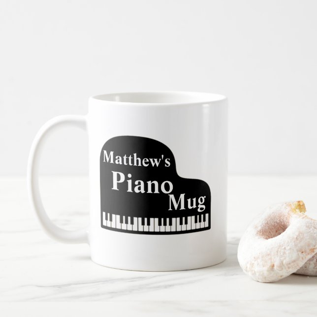Grand Piano Persönliche Pianist Piano Player Kaffeetasse (Mit Donut)