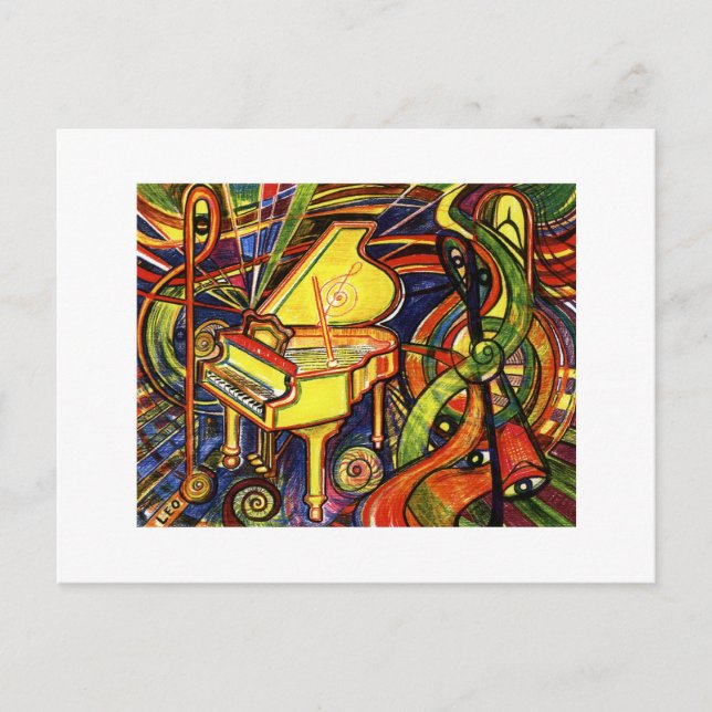 Grand Piano Postkarte (Vorderseite)