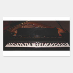 Grand Piano Rechteckiger Aufkleber