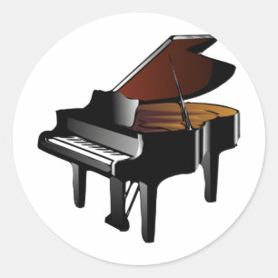 Grand Piano Runder Aufkleber