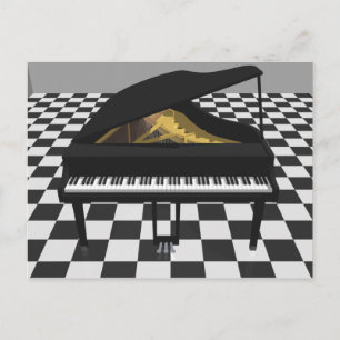 Grand Piano & Tile Floor: 3D-Modell: Postkarte