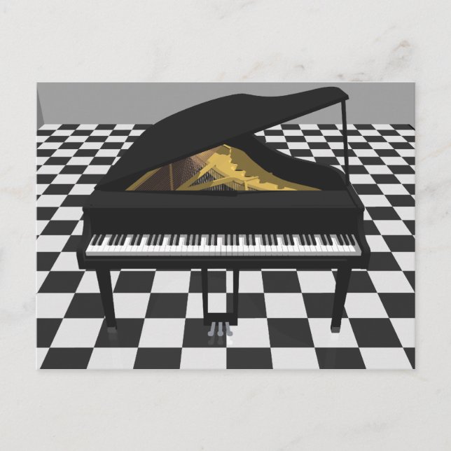 Grand Piano & Tile Floor: 3D-Modell: Postkarte (Vorderseite)