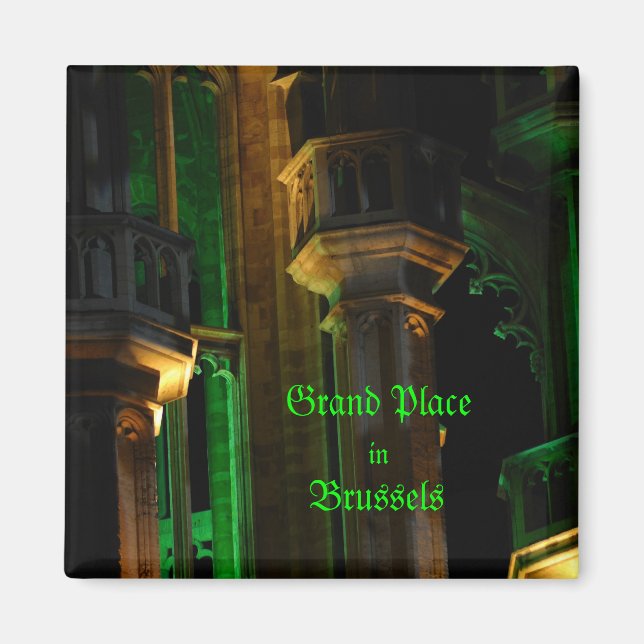 Grand Place am Abend Magnet (Vorne)