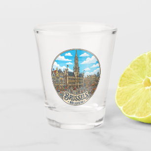 Grand Place, Brüssel Belgien Schnapsglas