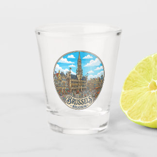 Grand Place, Brüssel Belgien Schnapsglas