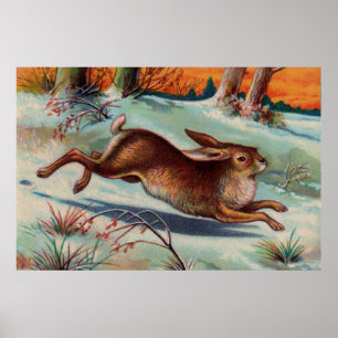 Grand poster de décembre Rabbit