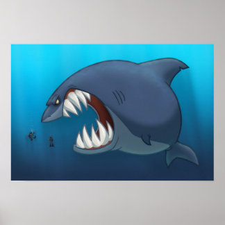 Grand Poster de requin blanc