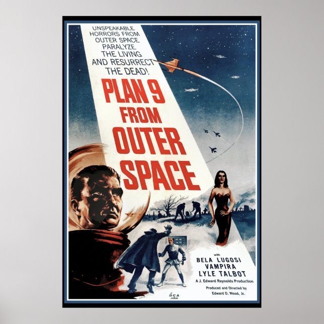 Grand Poster vintage - Vieux film spatial (Devant)