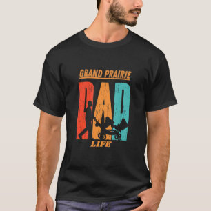Grand Prairie Native Funny State Flag Vater Parter T-Shirt