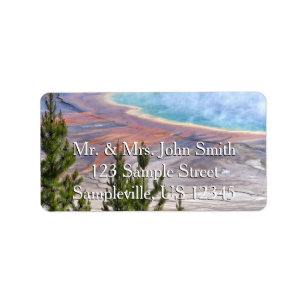 Grand Prismatic Aussicht Adressaufkleber