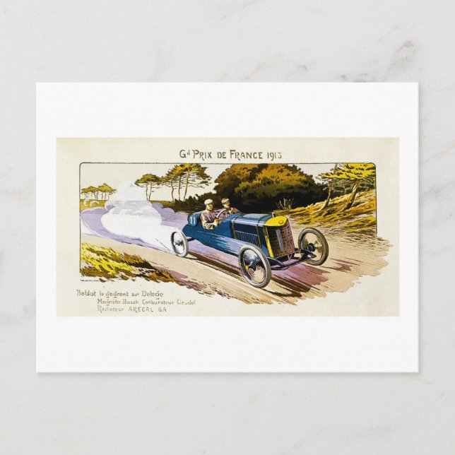 Grand Prix de France 1913 Postkarte (Vorderseite)